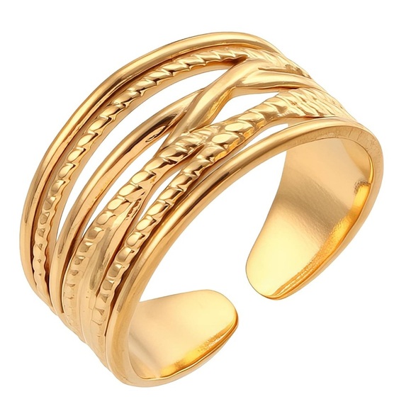 Jewelry - 18 karat gold over stainless ring